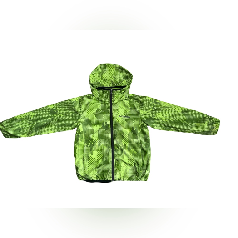 Columbia lined windbreaker with hoodie- size Small